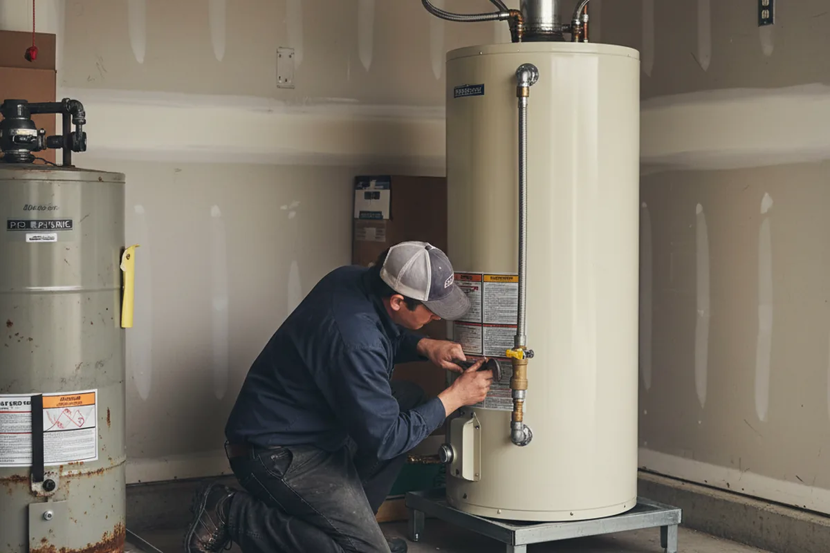 Water heater and shutoff valve replacement in Lyndonville